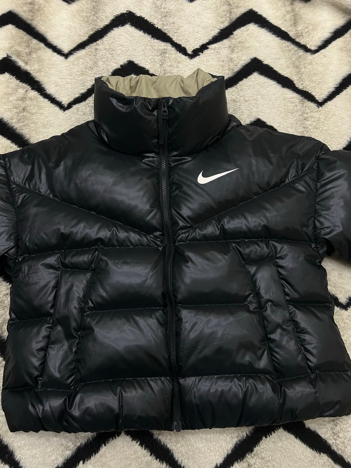 [M]나이키 다운 필 푸퍼 숏패딩/블랙/약유광 상품이미지4