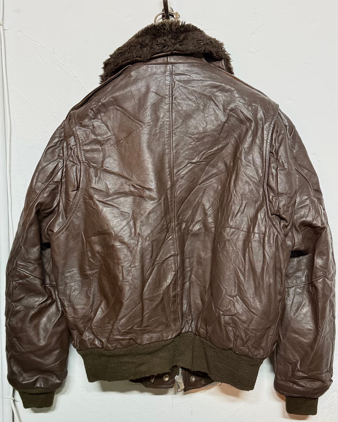 50-70‘s Kirk's Suede G-1 레더 봄버자켓 46 상품이미지5