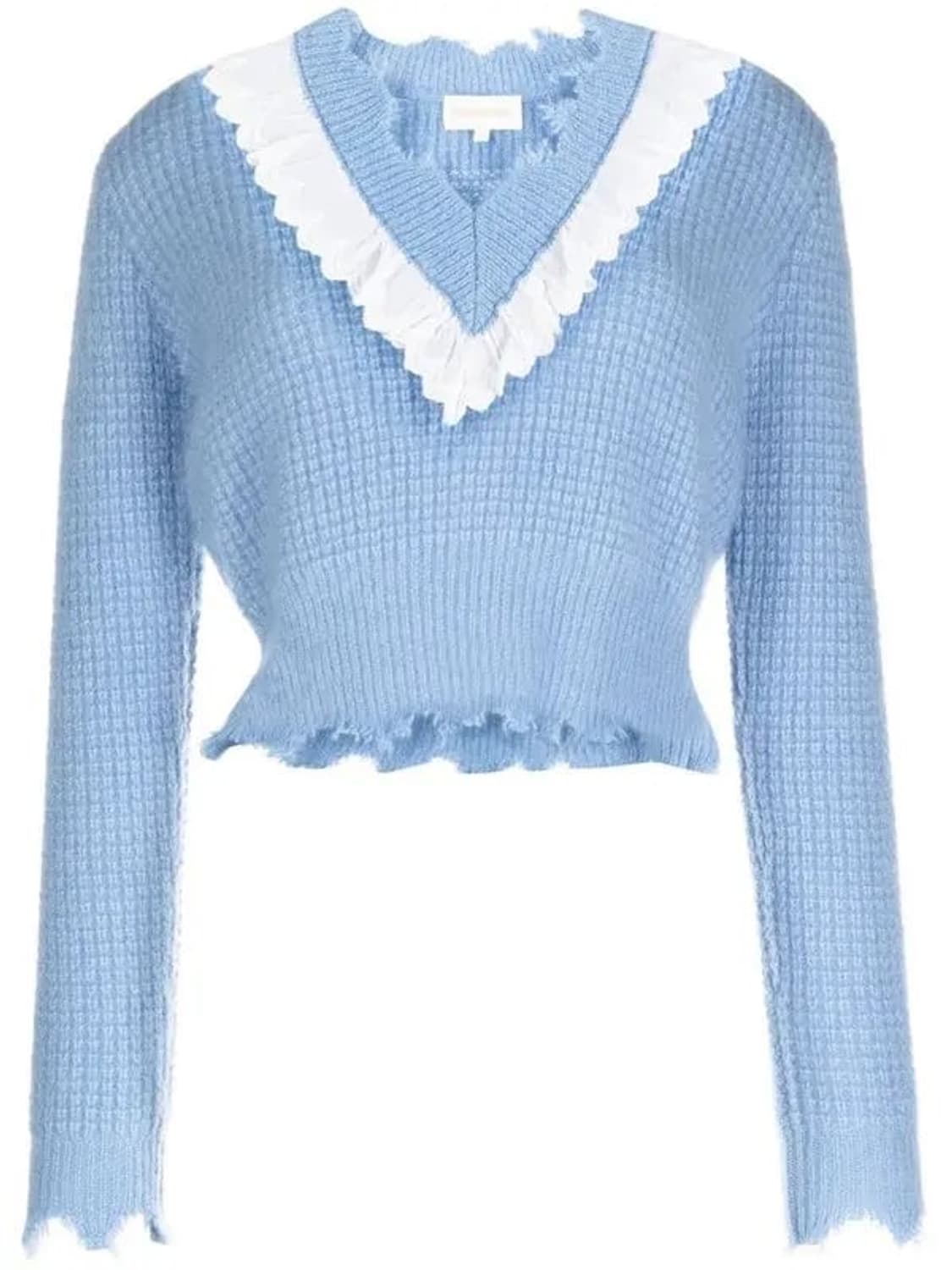 슈슈통 러플 브이넥 니트 상품이미지1