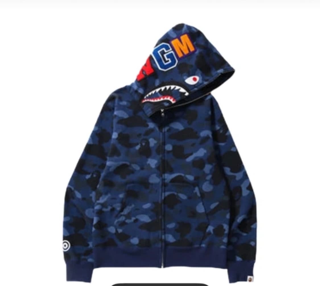 베이프 샤크카모 후드집업 XXL 상품이미지1