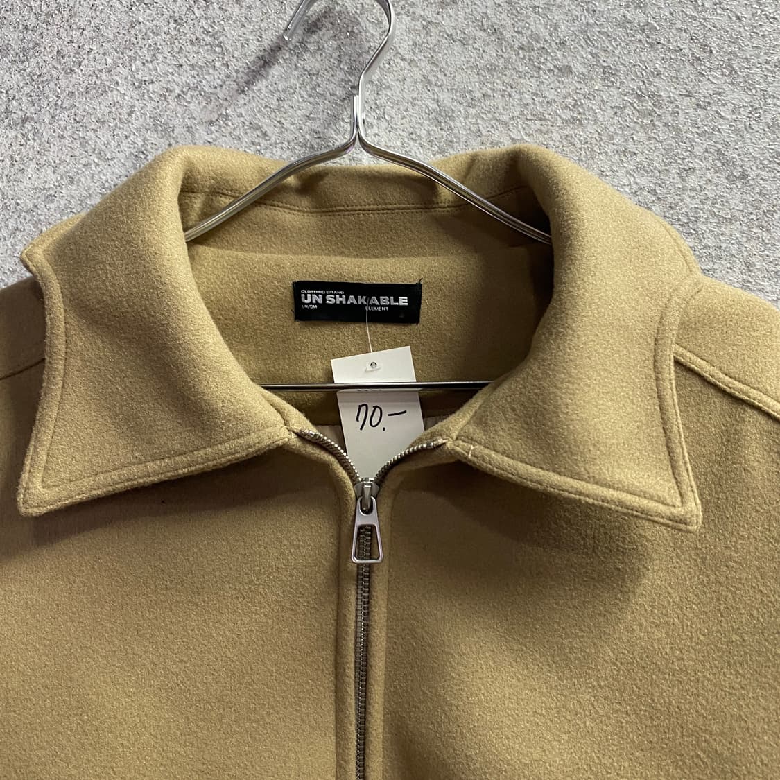 빈티지 스웨이드 베이지 베이직 자켓 B3868 상품이미지3