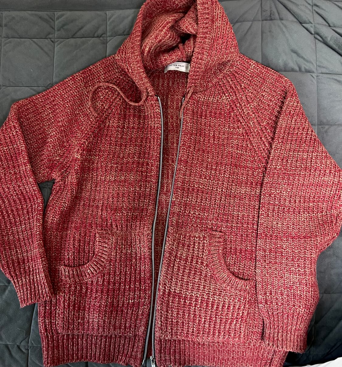 애프터프레이 인타르시아 니트 후드집업 상품이미지2