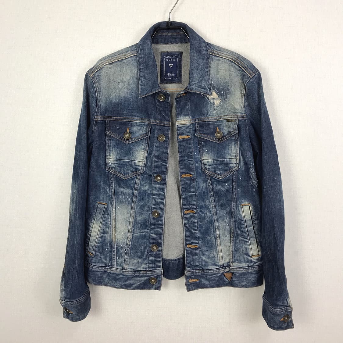 게스 GUESS 슬림핏 트러커 데님 자켓 남성L 상품이미지2