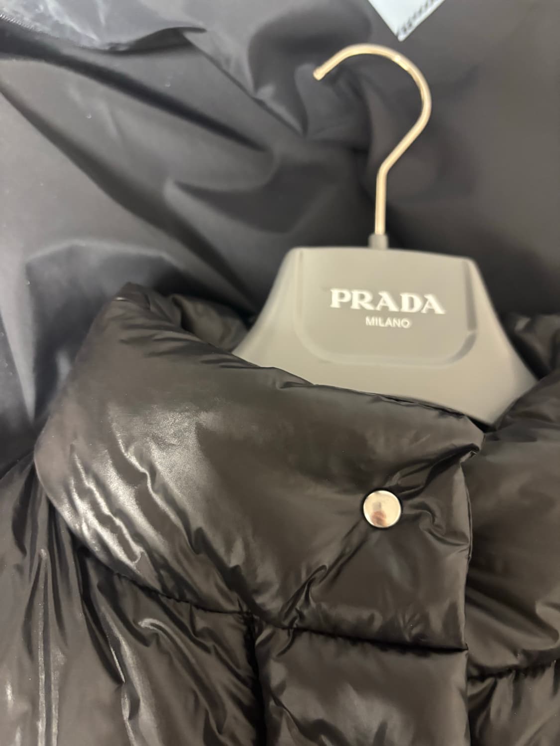36size 프라다 리나일론 크롭 컨버터블 다운 재킷 패딩 상품이미지2