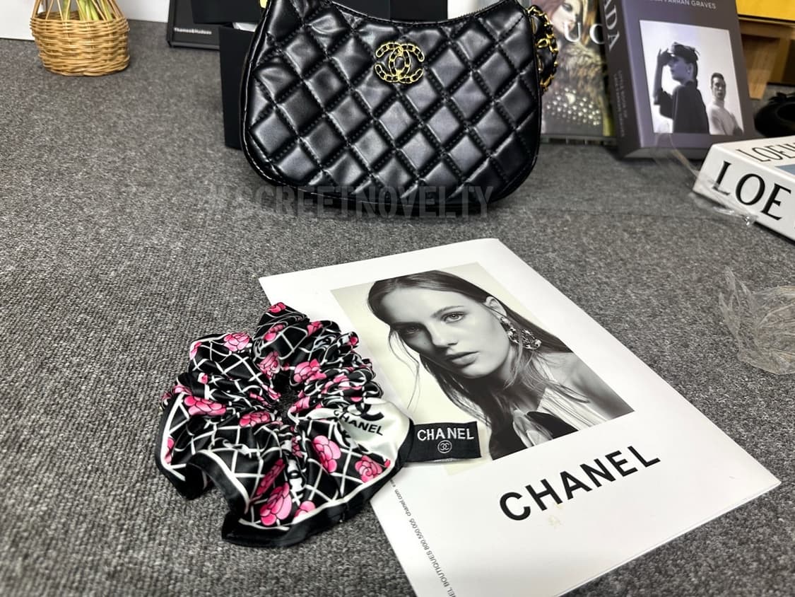 샤넬 까멜리아 핑크 헤어슈슈 상품이미지8