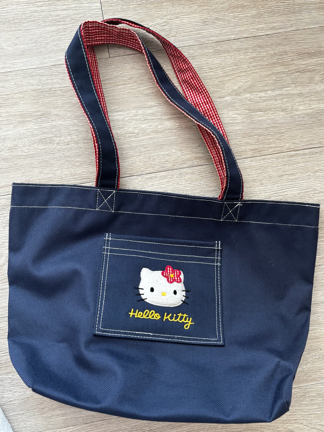 고전키티 헬로키티 빈티지 체크 데님백 상품이미지1