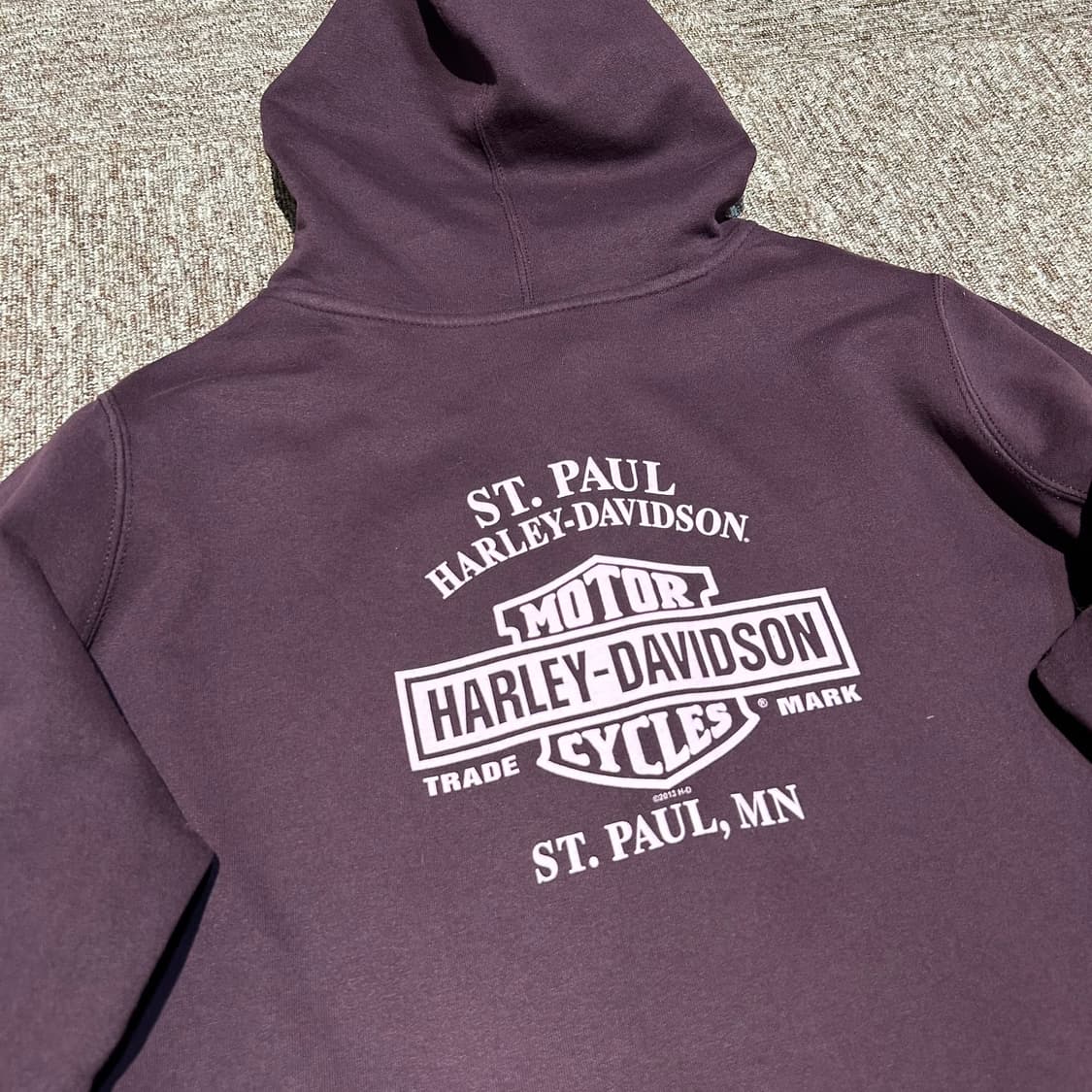 XL) 할리데이비슨 2013 보라색 후드집업 상품이미지6