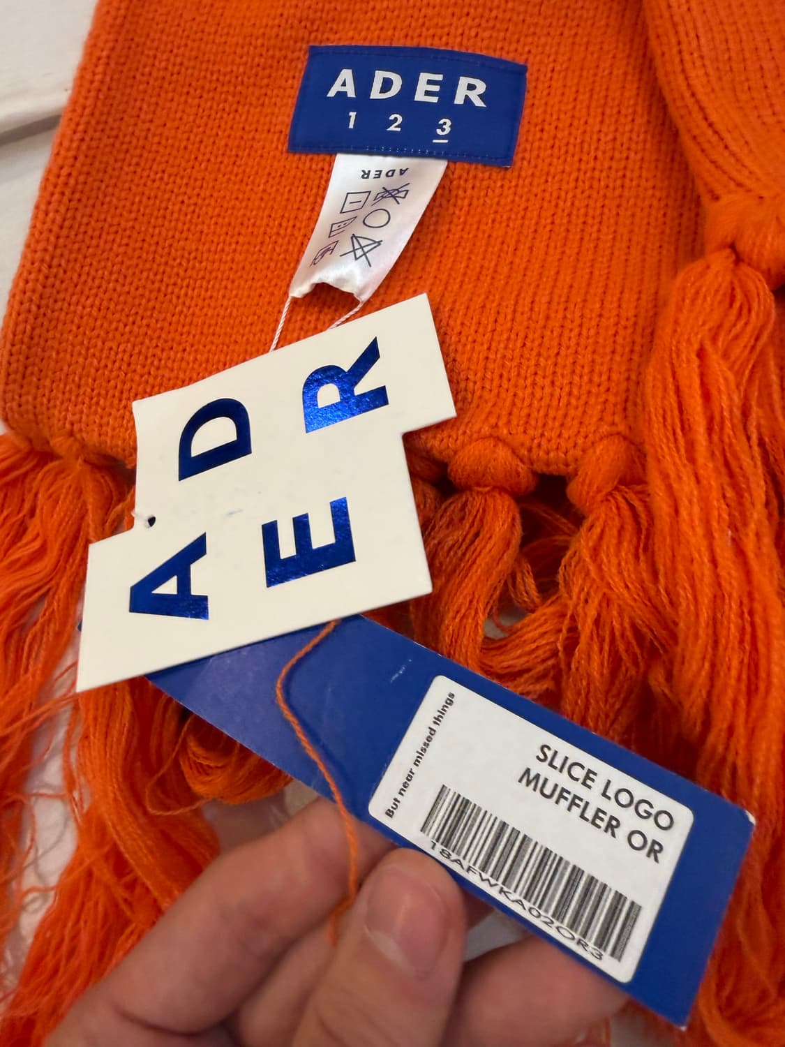 18FW 아더에러 슬라이스 로고 머플러 목도리 오렌지 상품이미지3