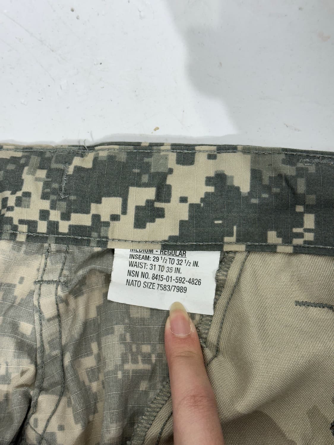 빈티지 카키 미군 밀리터리 와이드 카고 팬츠  상품이미지7