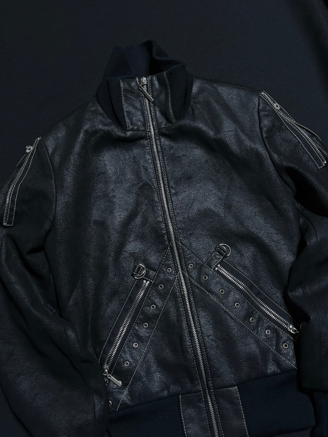 락시크 레더 집업 자켓 상품이미지2