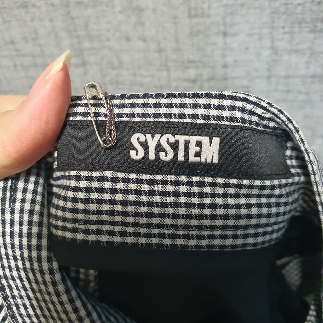 (새상품) SYSTEM 시스템 체크 코튼 반바지  상품이미지4