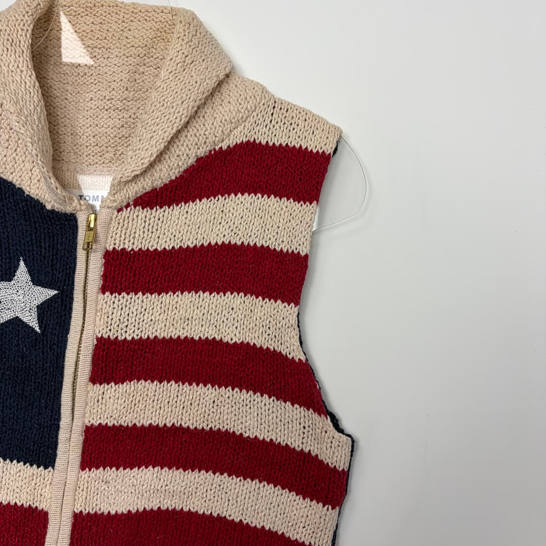 타미힐피거 성조기 니트 베스트 조끼 상품이미지4