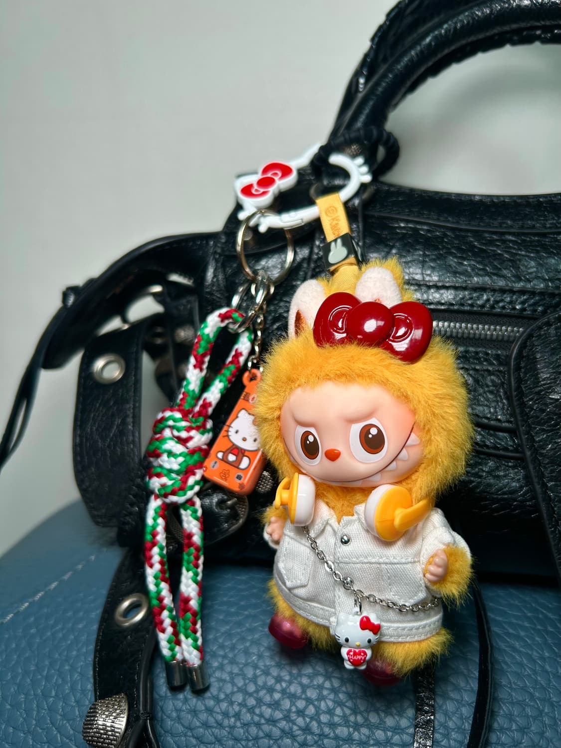 (1)🙊미니라부부+😻키티 조합 커스텀키링“Y” 상품이미지5