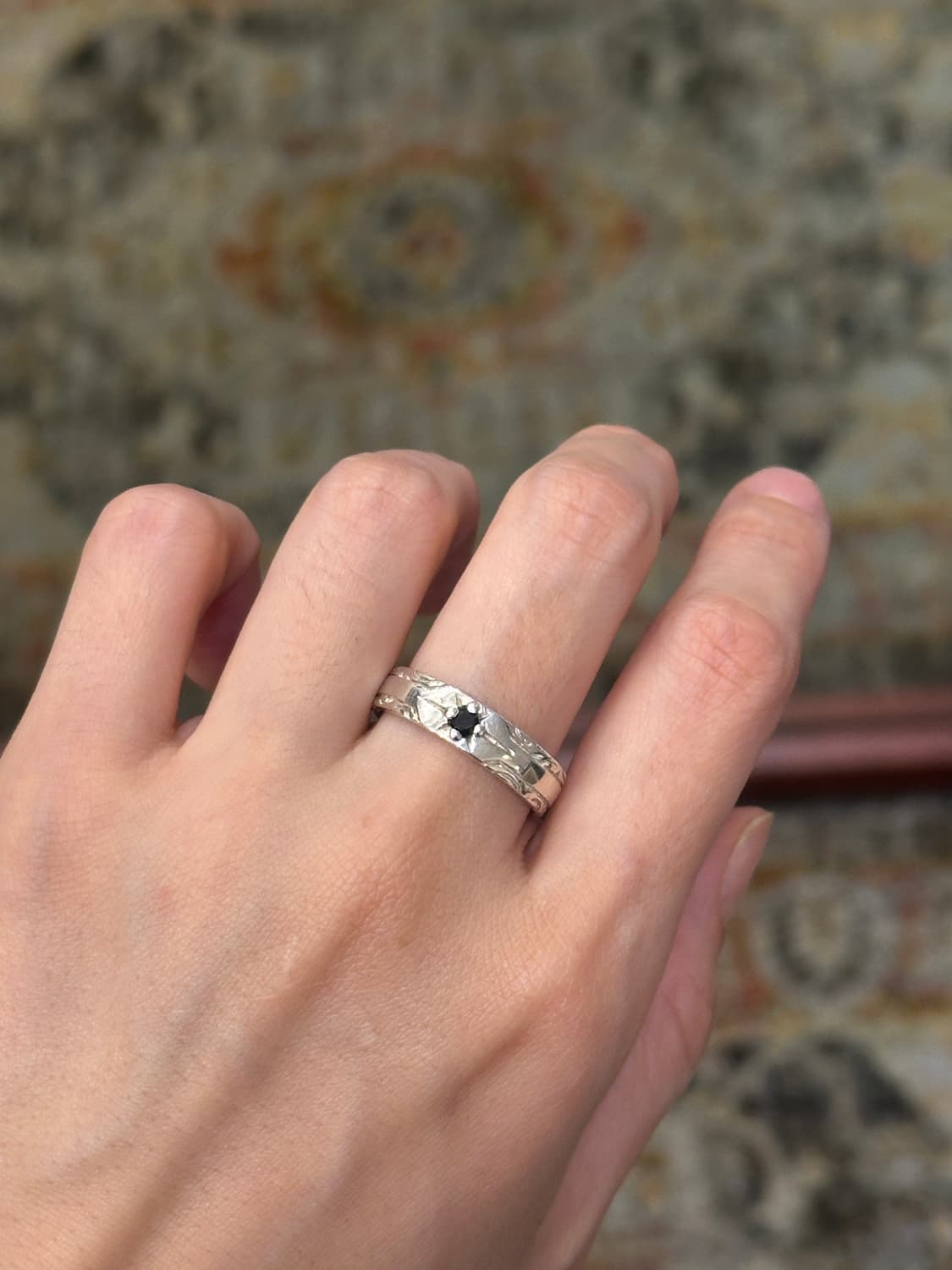 Black Stone 925 Sterling Silver Ring 상품이미지2