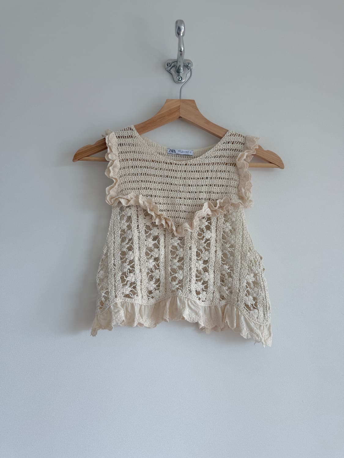 자라(ZARA) 코튼 크로쉐 슬리브리스 상품이미지1