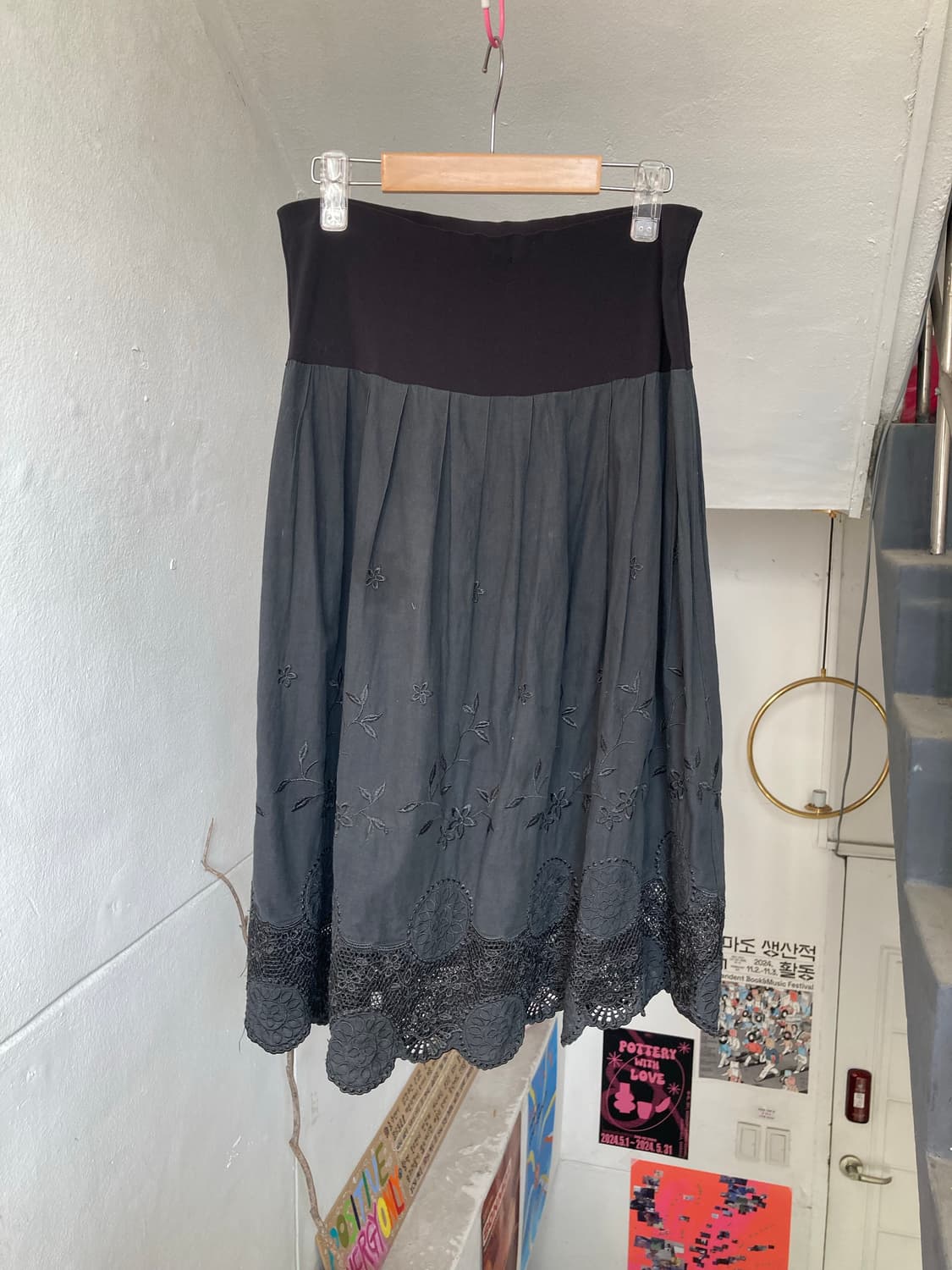 밴딩 레이스 펀칭 스커트 상품이미지6