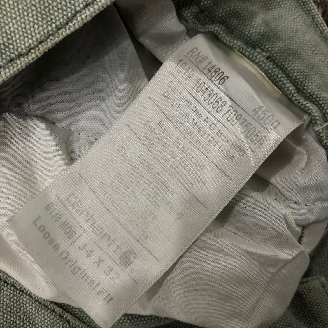 칼하트 더블니 카펜터 워크 팬츠 B136-Mos 상품이미지6