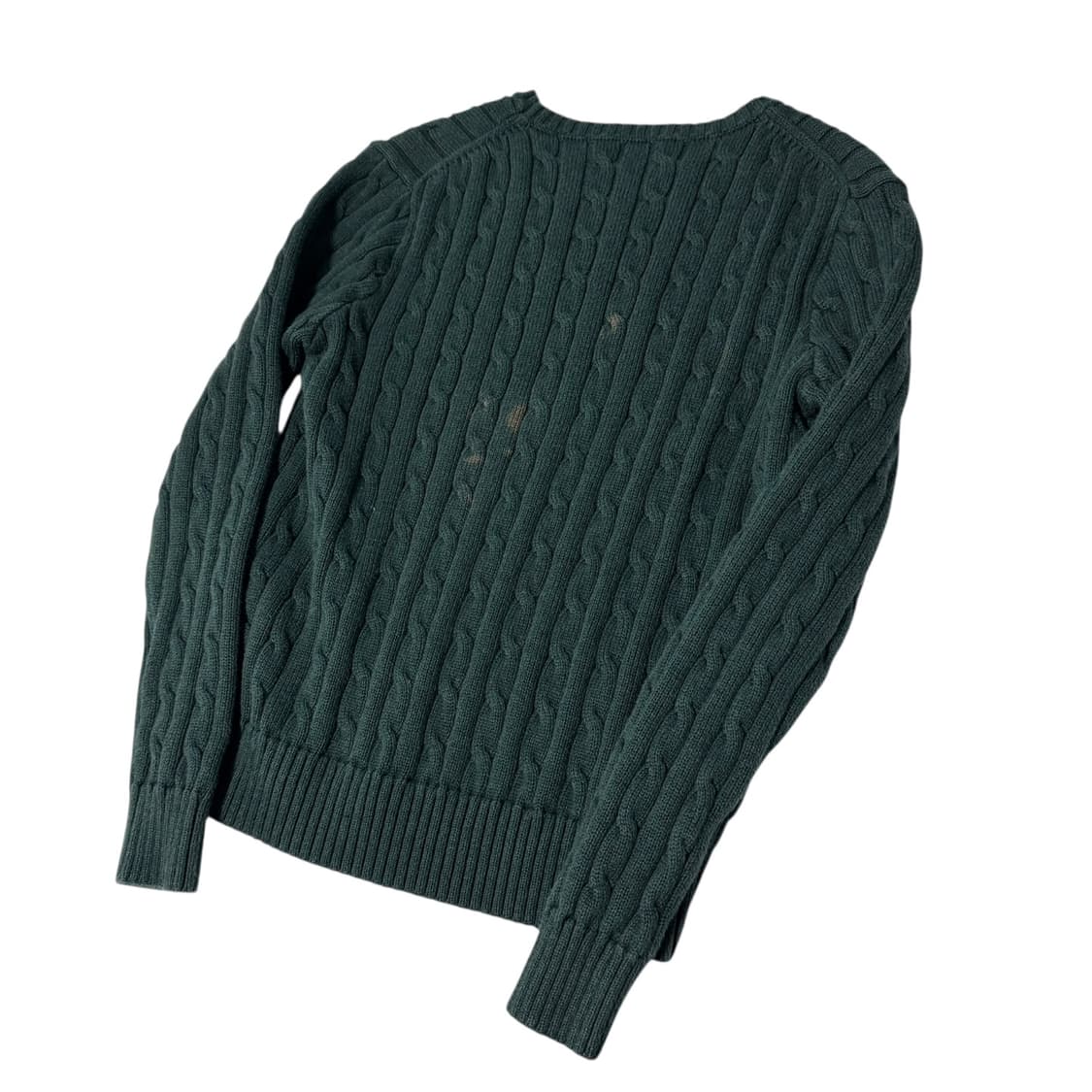 여성 신형 QR라벨 폴로 랄프로렌 딥그린 꽈배기 니트 상품이미지3