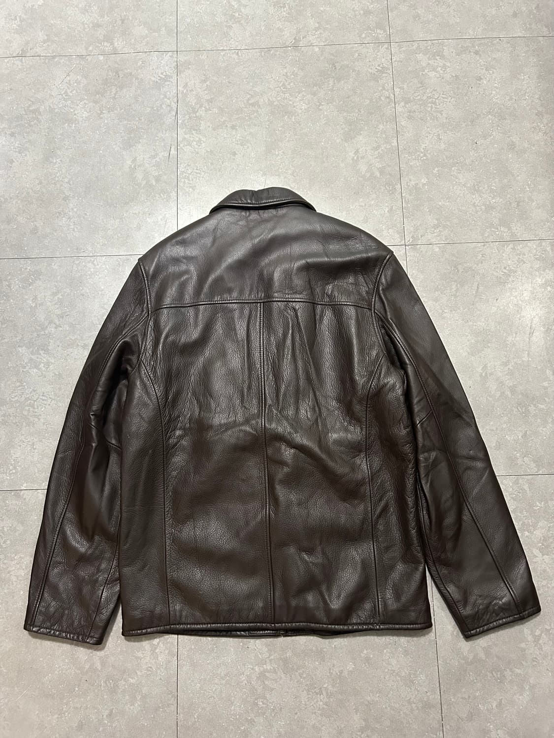 90s 베로꾸오이오 소가죽 블랑켓  빈티지 레더자켓 100size   상품이미지9