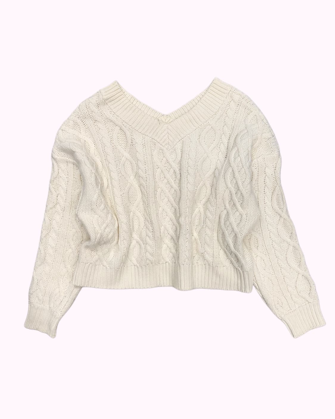  cream cable off-shoulder knit 상품이미지2