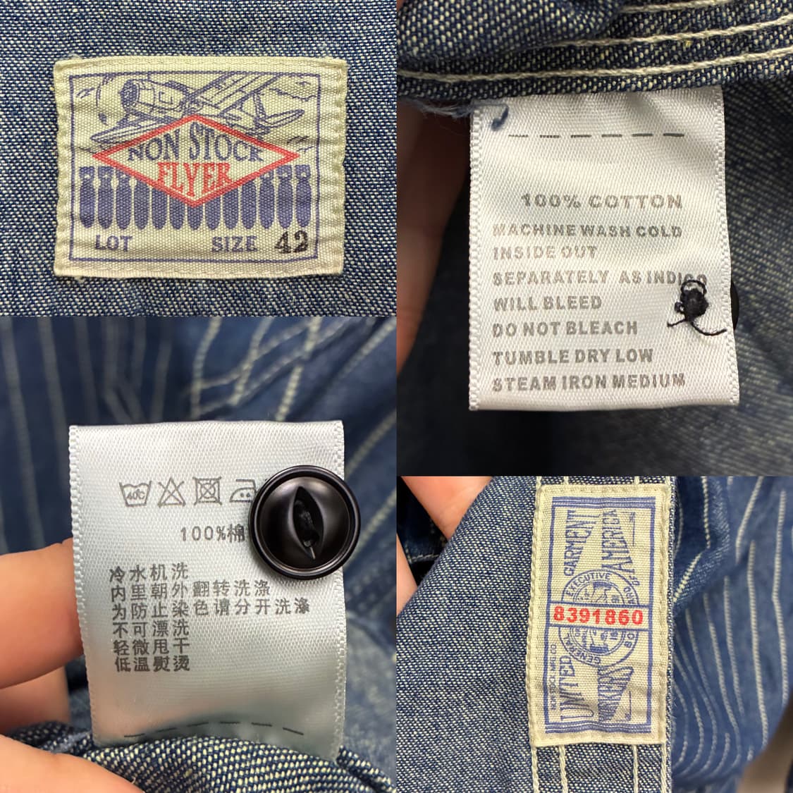 (42/103)브론슨 논스탁 인디고 와바시 스트라이프 워크셔츠 상품이미지9