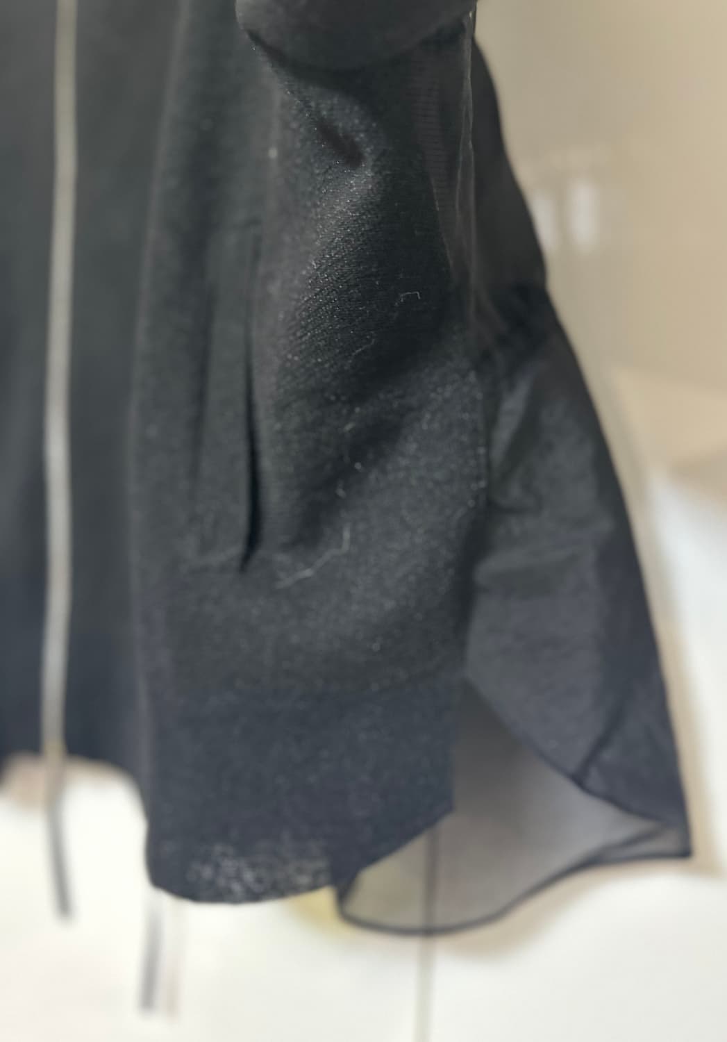 한섬시스템블랙 시스루 밑단 집업 니트 마가디건  상품이미지5