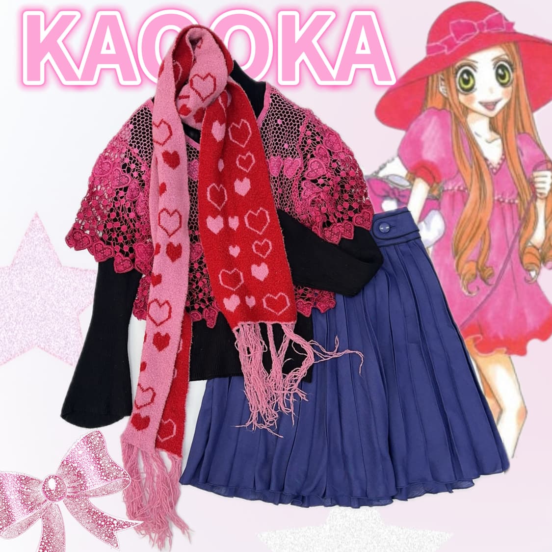 💞슈슈룬 쇼콜라 하트 코디세트💞데코라 히메 러블리 핑크 마계 레이어드 상품이미지1