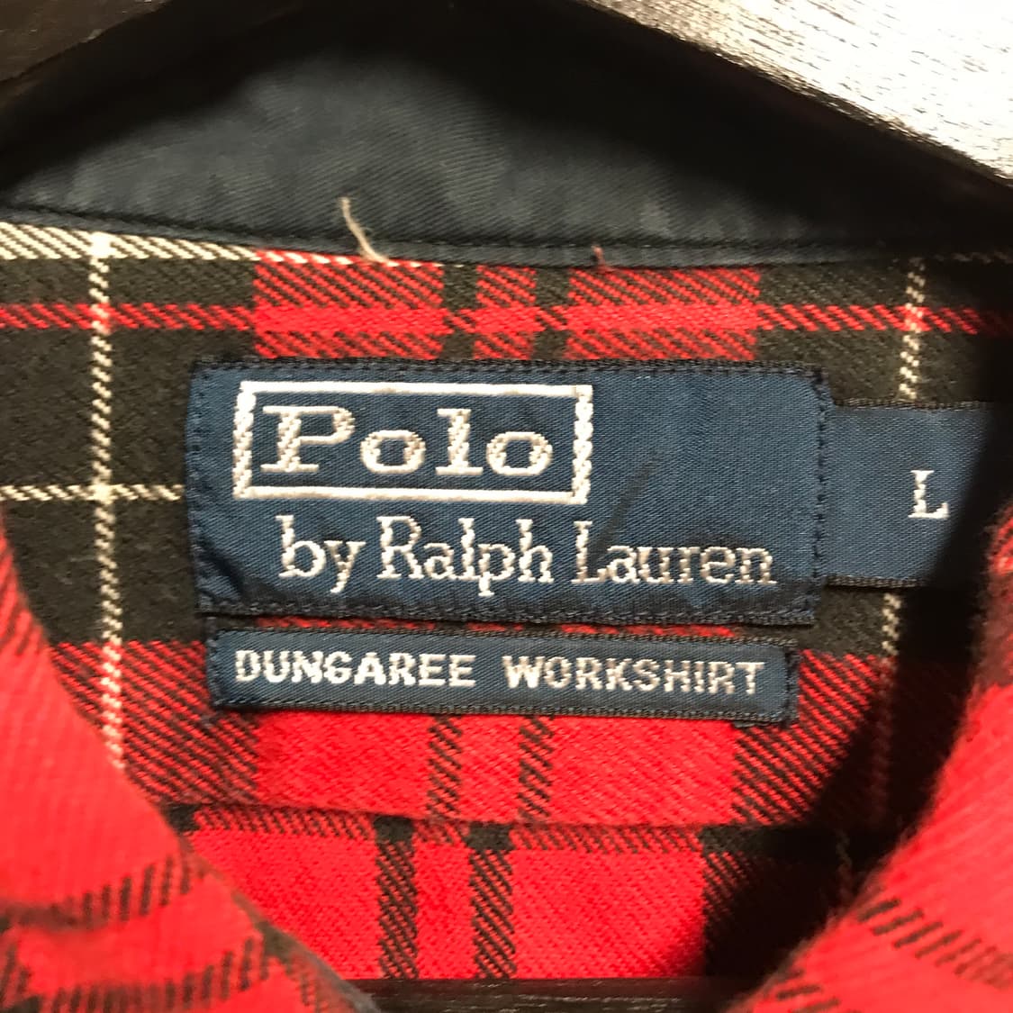 폴로 랄프로렌 패치 체크 셔츠 L 상품이미지5