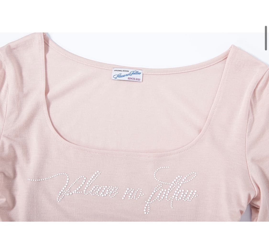 플리즈노팔로우 Romy Logo Long Sleeve Top 플노팔핑크 상품이미지3