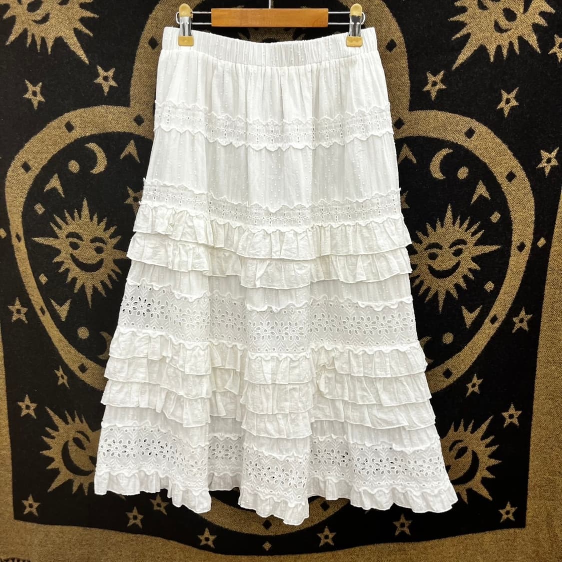 빈티지 보헤미안 코지 하구미 레이스 플레어 롱스커트 K0104 상품이미지4