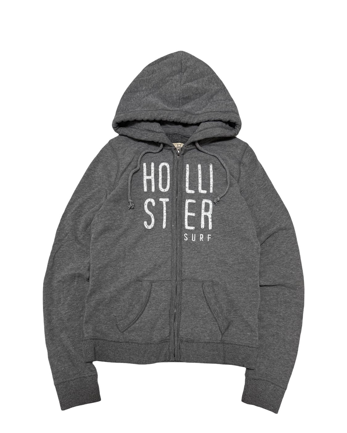 홀리스터 로고 회색 후드집업 상품이미지1