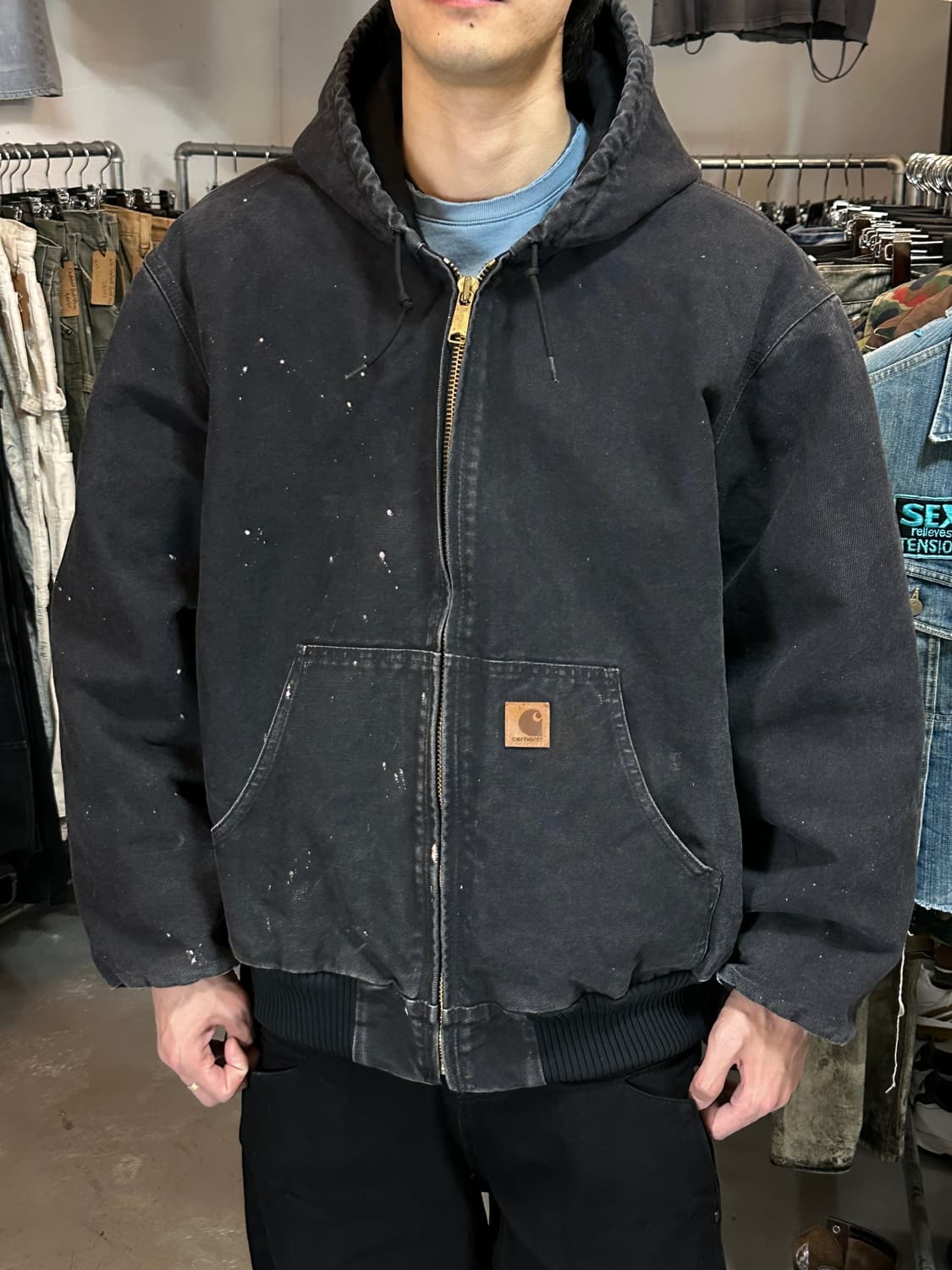 OG 칼하트 J130 BLK 액티브 자켓 칼하트 후드 자켓 상품이미지10