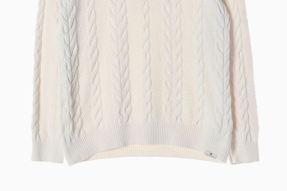 타미힐피거 코튼 블렌드 케이블 꽈배기 니트 상품이미지4