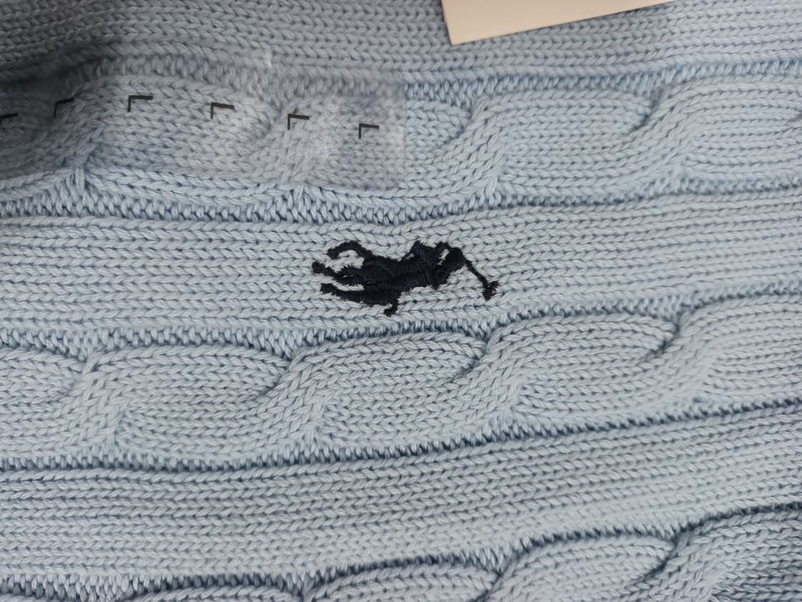 폴로 랄프로렌 피나코튼 케이블니트 스카이 L 상품이미지4