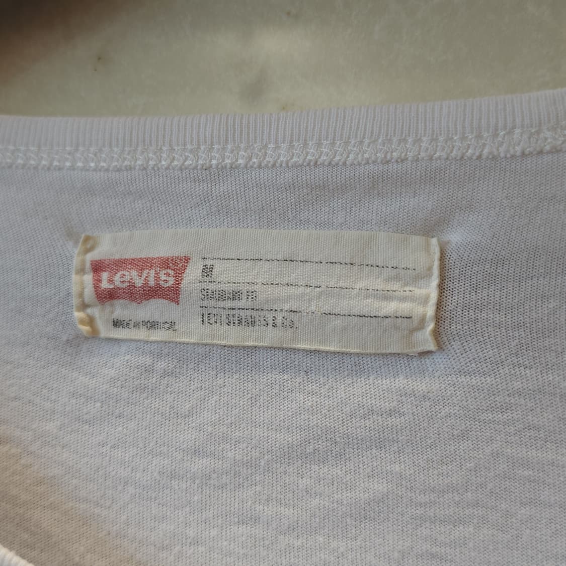 00s 리바이스 빈티지 티셔츠 프린팅 티셔츠 화이트 빅로고 m 상품이미지4