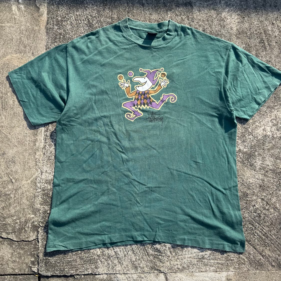 [XXL] 90s Stussy 스투시 삐에로 조커 프린팅 티셔츠 상품이미지1