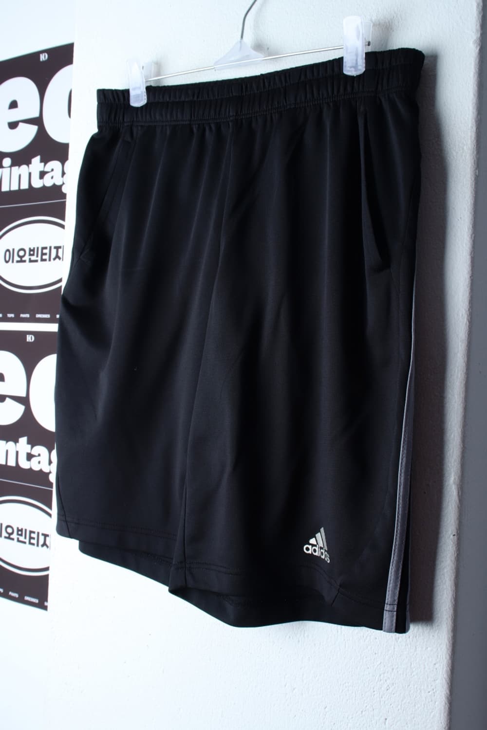 (L-XL) 아디다스 반바지 팬츠 블랙 삼선 밴딩 올드스쿨-P10108 상품이미지1