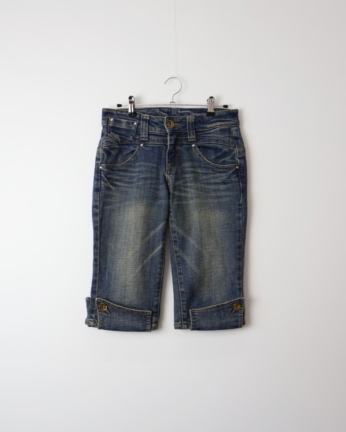 Cecil Mcbee Y2k Gyaru Denim Capri Pants 상품이미지6