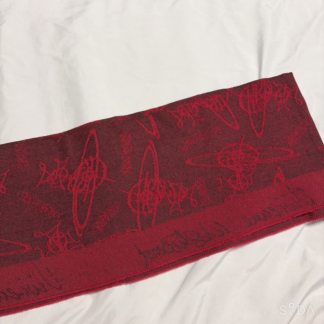 비비안웨스트우드 레드 패턴 목도리 숄 머플러 상품이미지8