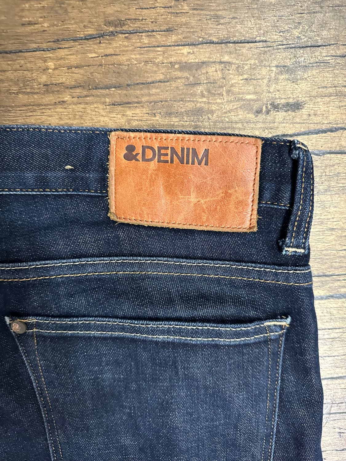 H&M &DENIM 슬림핏 생지 데님 32 로우웨스트 남성 청바지 상품이미지5