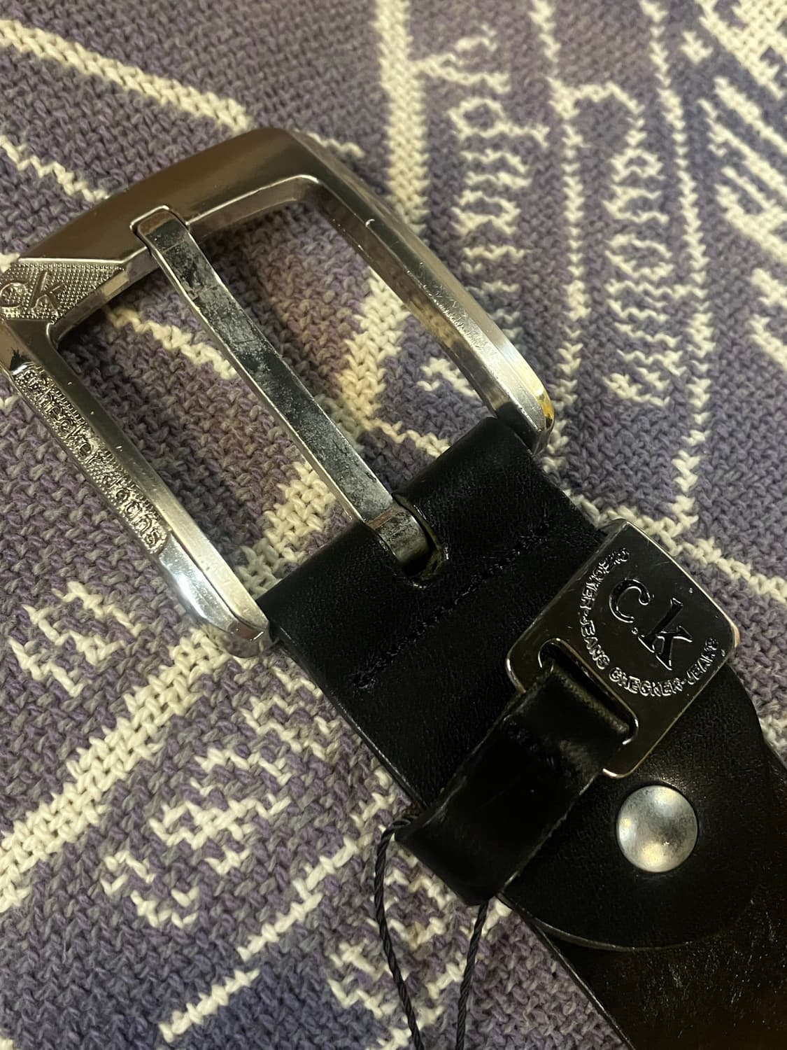 캘빈클라인 진 남성 캐주얼 핀 버클 리버시블 벨트 블랙  #csz2020 상품이미지2