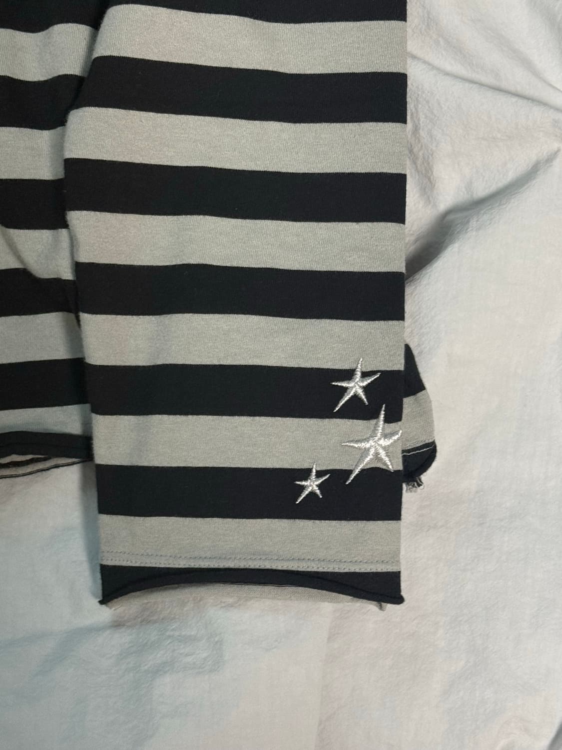경 P-Dyed Stripe Long Sleeve Tee_Gray 상품이미지2