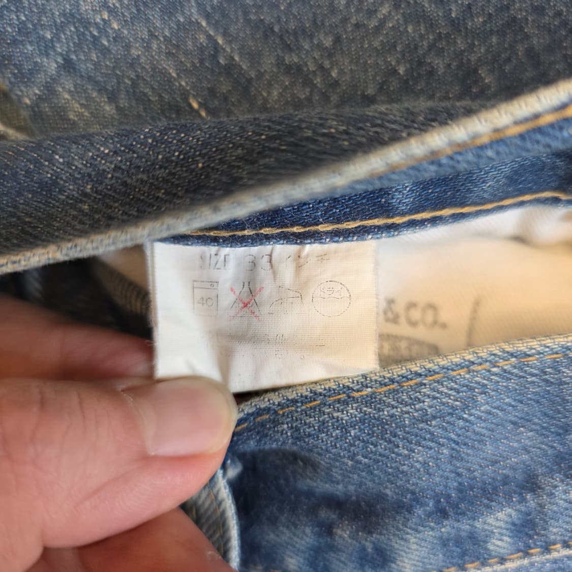 [W33L33]90s 리바이스 JPN LVC 503BXX 빅E 셀비지데님 상품이미지4