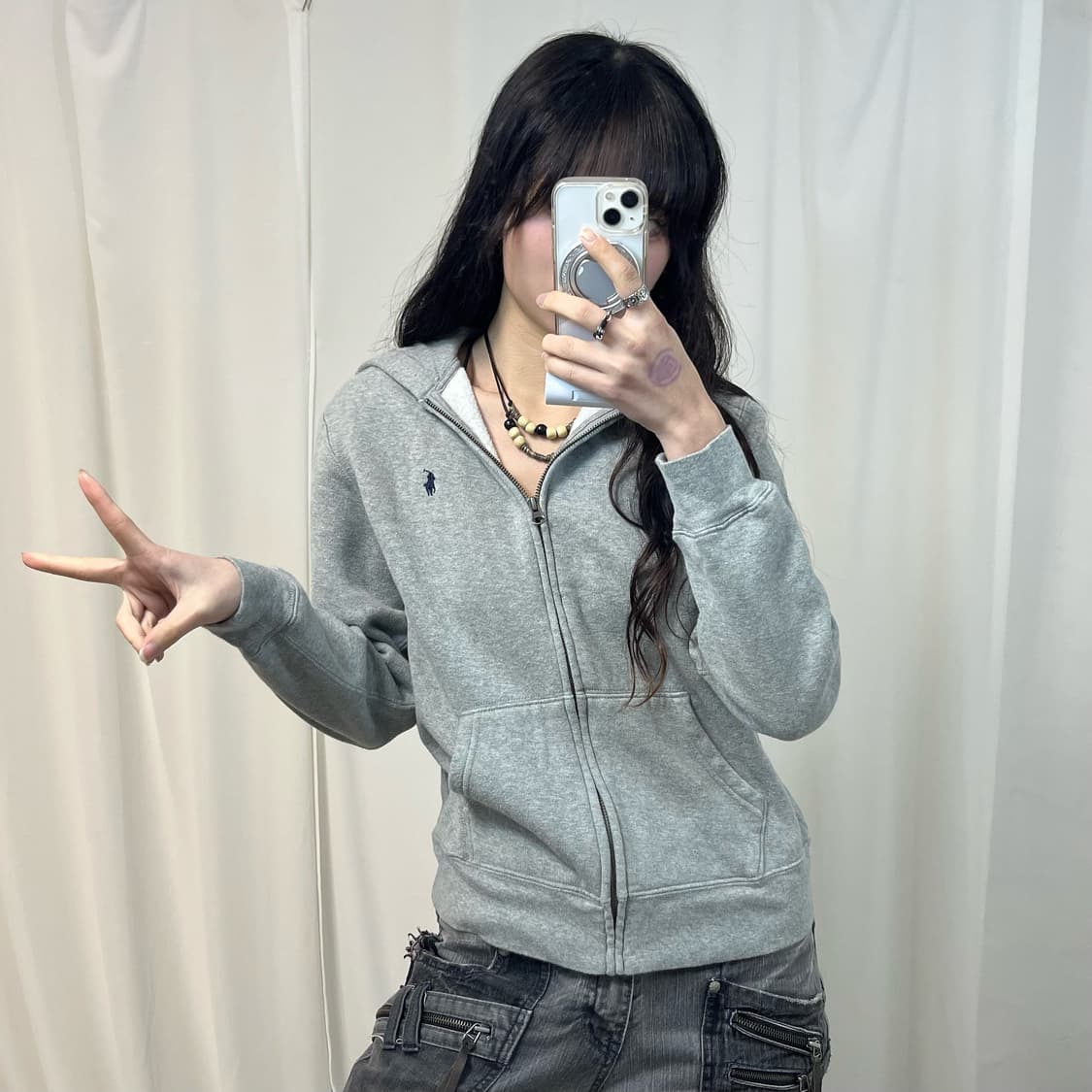 Polo Grey Hood Zip-up 상품이미지2