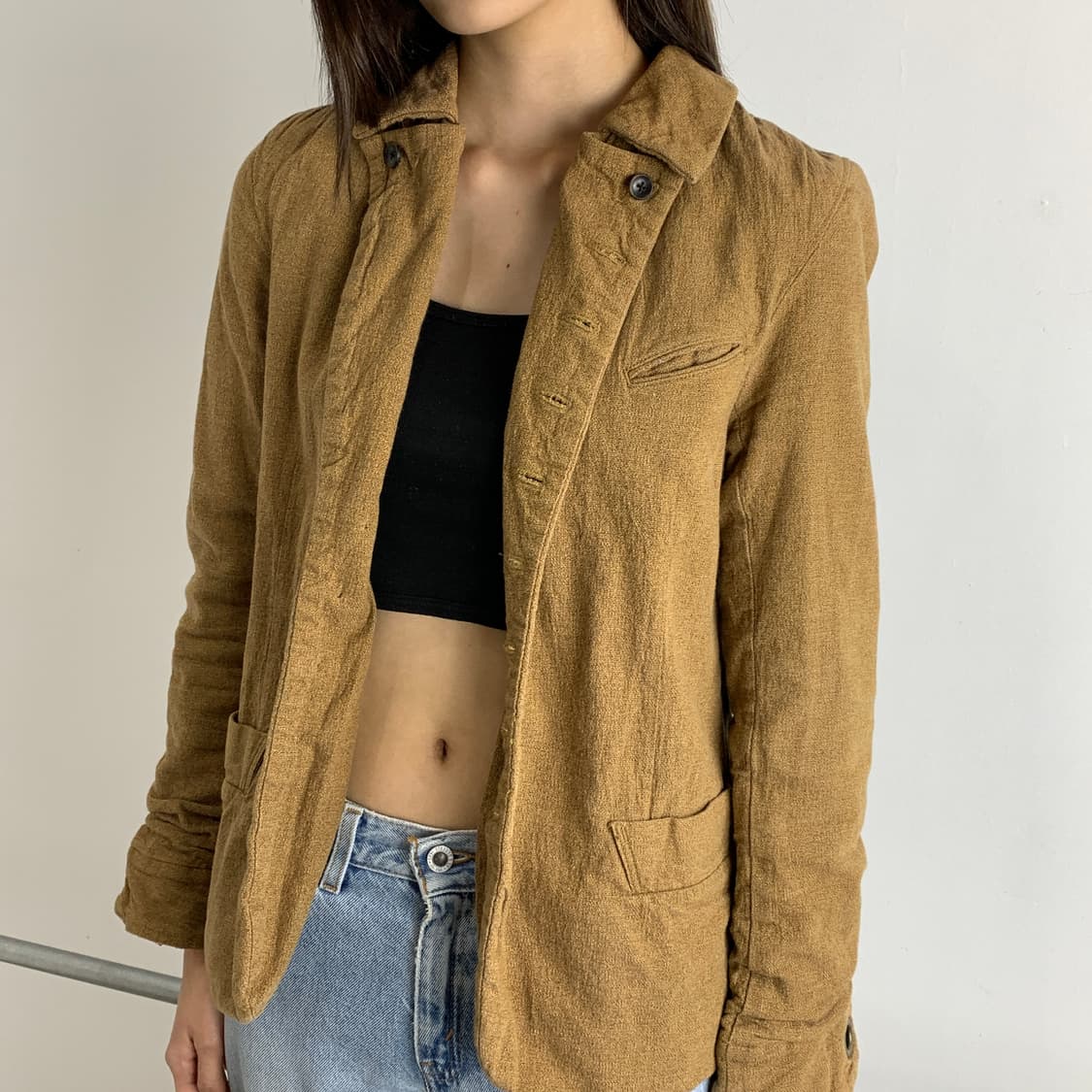 캐피탈 비대칭 버튼 자켓 상품이미지6