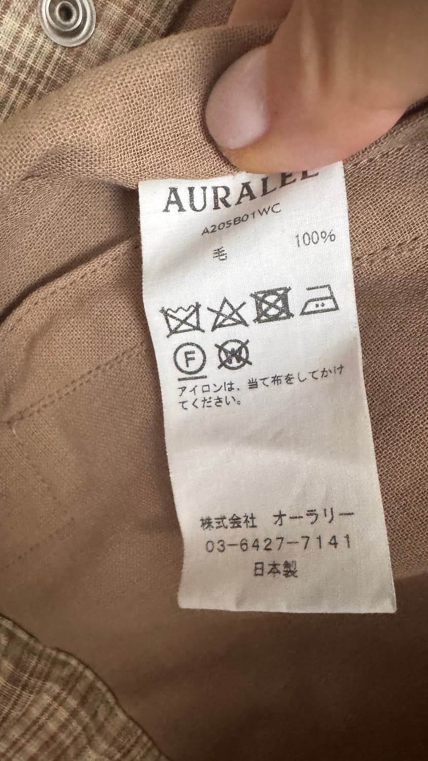 오라리 하드 트위스트 울 더블 페이스 체크 자켓 3사이즈 상품이미지8