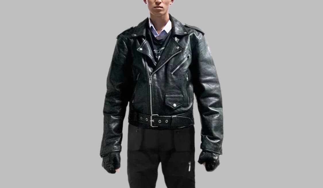 미국 빈티지 더블카라 소가죽 바이커자켓 상품이미지1