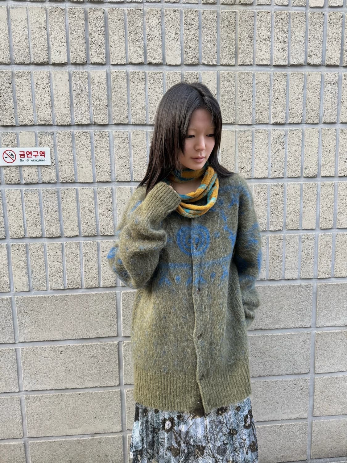 남이서팔 아트워크 디테일 니트 가디건 상품이미지6