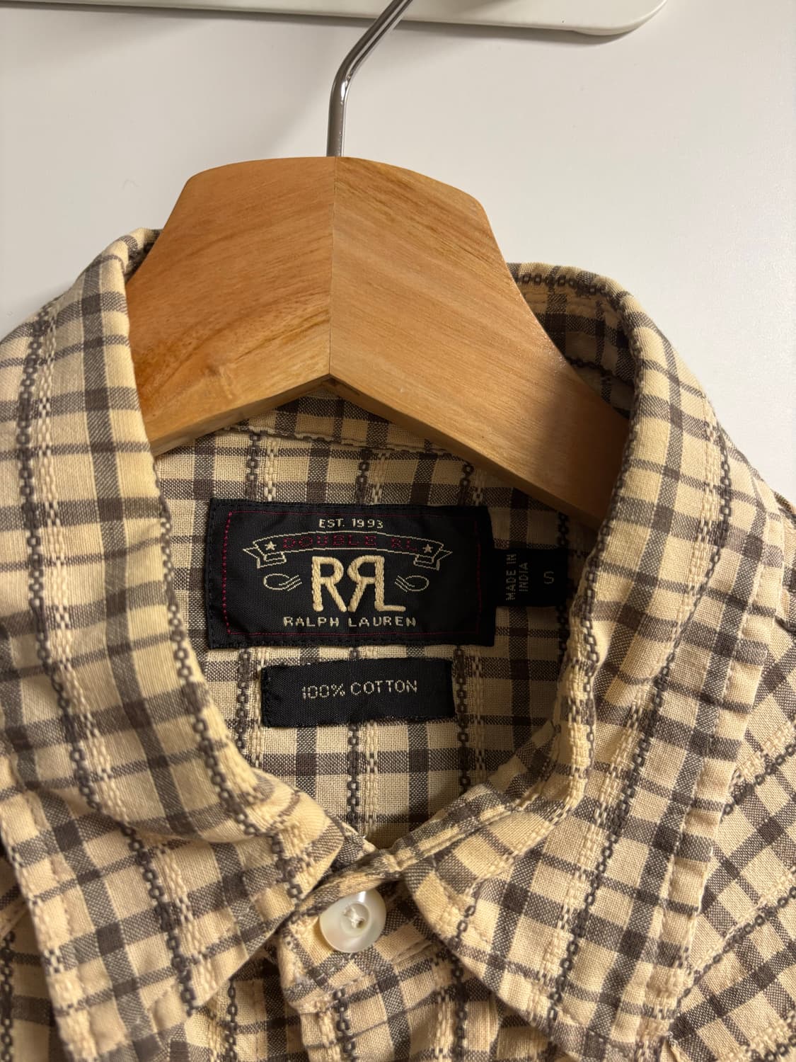 [S] RRL 웨스턴셔츠 베이지 상품이미지5