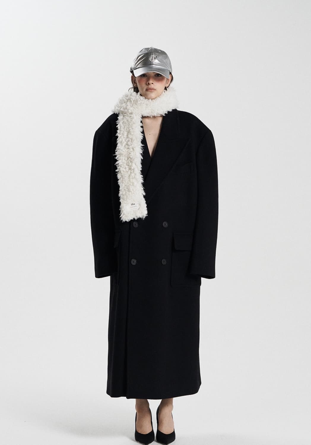 화이트 플러피 퍼 머플러 상품이미지2